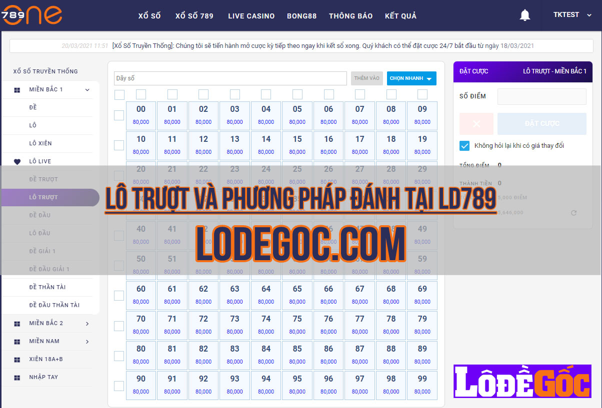 Lô trượt và phương pháp đánh lô trượt